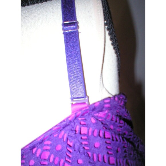 New Lane Bryant Womens Dress 26 Purple Dark Light Plus Tank Strapless Adjustable - Picture 3 of 11